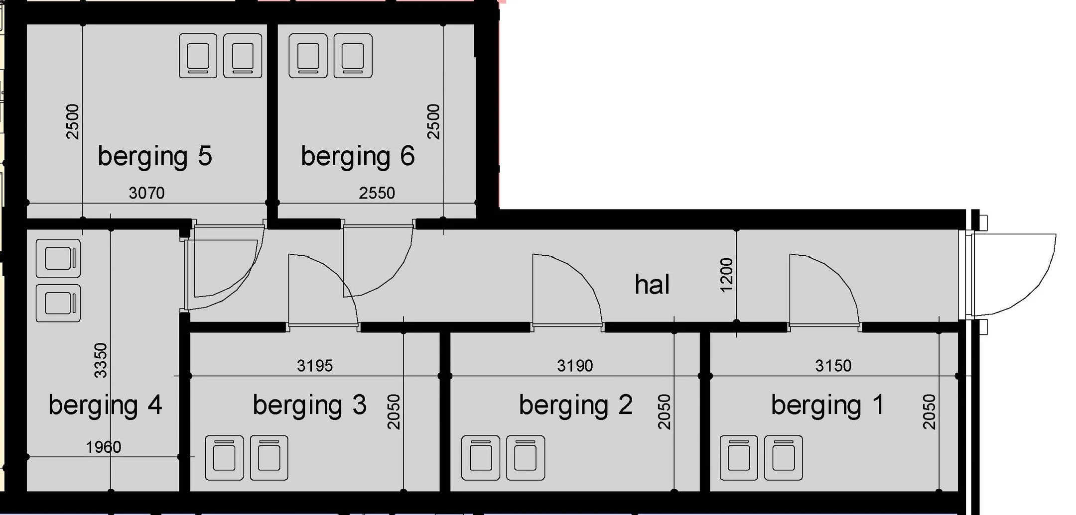 Bouwkundige tekening van Het Heydenrijck 22-C