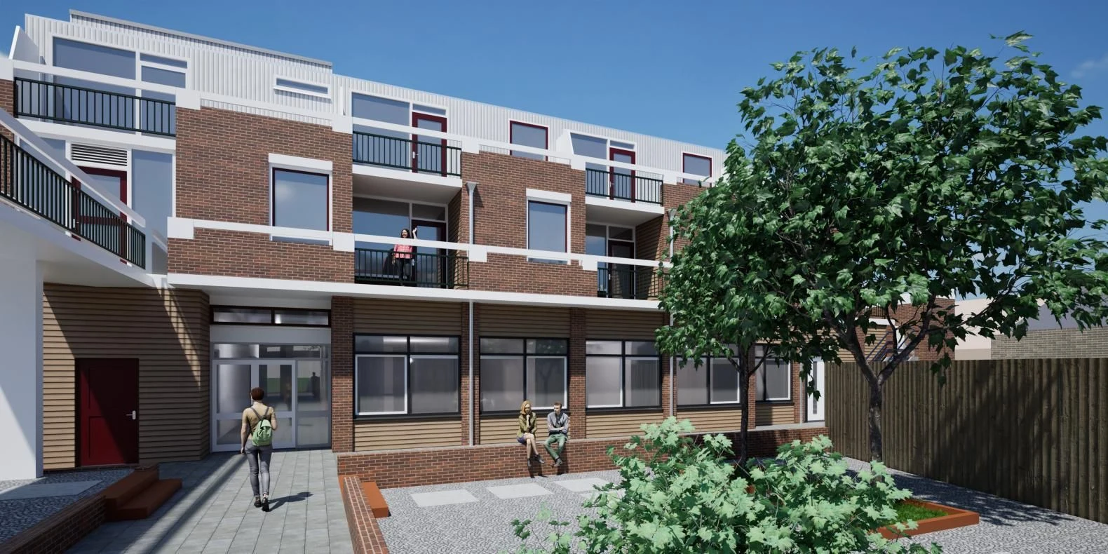 Projectbeeld van Het Heydenrijck in het centrum van Groenlo