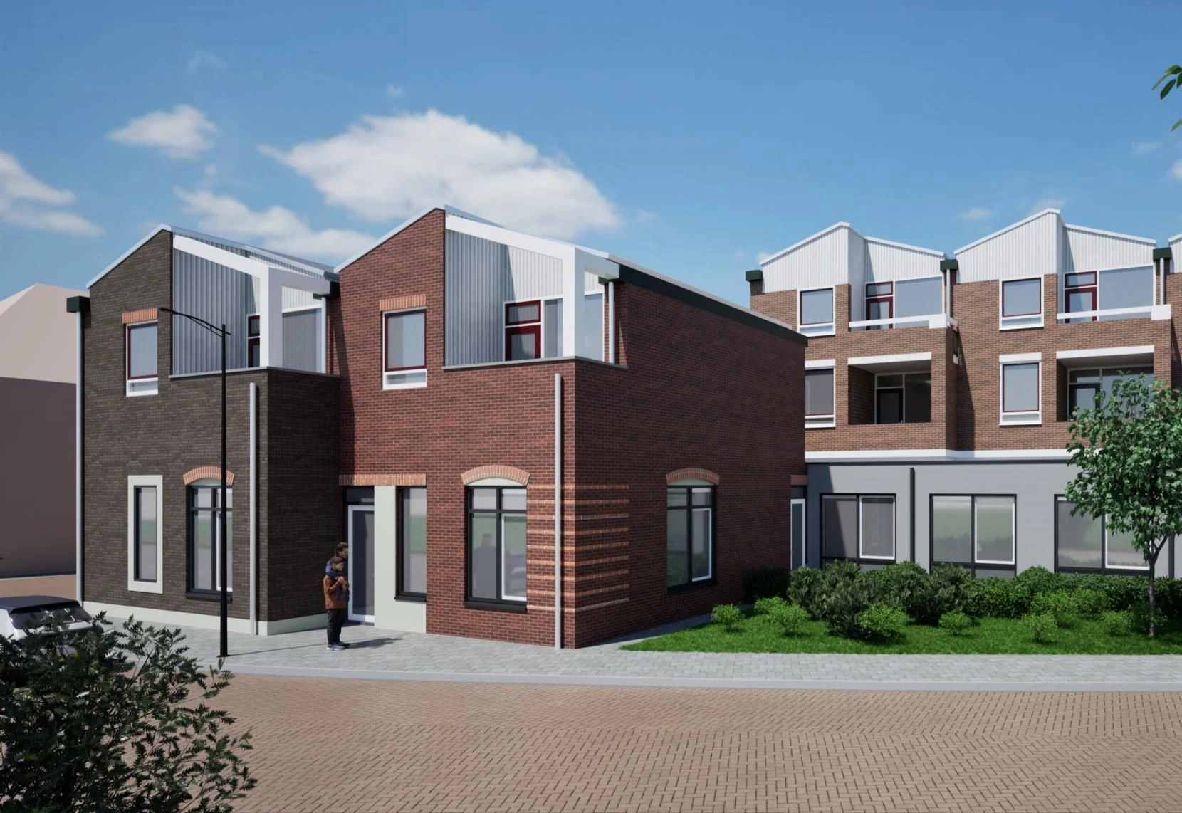 Exterieur van het appartementencomplex aan Het Heydenrijck in Groenlo
