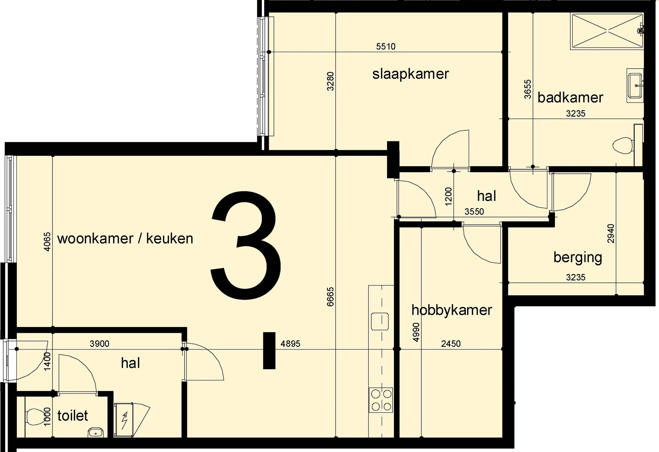 Plattegrond van Het Heydenrijck 22-C